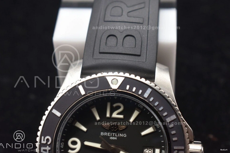 Black Best Rubber Black 1:1 On Strap Superocean Automatic 44 Edition Bezel Black A2824 Dial TF 0315